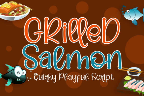 Grilled Salmon Font: A Playful Script for Editorial Design