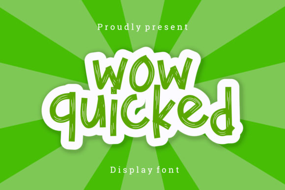 Wow Quicked: A Handwritten Font for Editorial Design